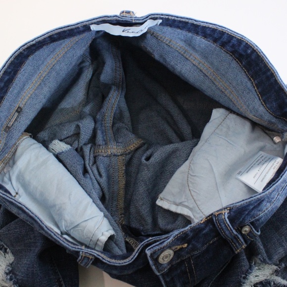 KANCAN Estilio Distressed Denim Blue Jeans Blue Knee Holes High Waist Size 30 - Picture 9 of 14